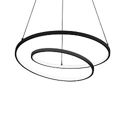 Luminaire à suspension OZ D80 ON-OFF rond, on/off IP20, noir mat 
