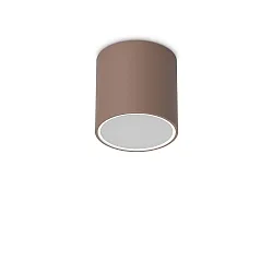 Plafonnier extérieur TECHO PL1 D15 ROUND Bas, rond, rigide, avec douille GU10 IP54, marron café