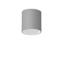 Plafonnier extérieur TECHO PL1 D09 ROUND Bas, rond, rigide, avec douille GU10 IP54, gris