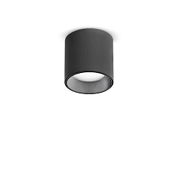 surface downlight NITRO D04 ROUND round, rigid, with lens optics, on/off IP20, black matt dimmable
