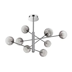 Luminaire à suspension EQUINOXE 8 flammes G4 IP20, couleurs fumée 