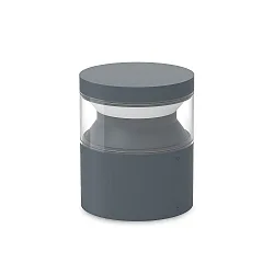 Luminaire en forme de borne BOEING H015 cylindrique, commutable, avec diffuseur IP65, anthrazit, mat 