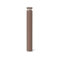 Luminaire borne BOEING H100 cylindrique, commutable, avec diffuseur IP65, mat, marron café 
