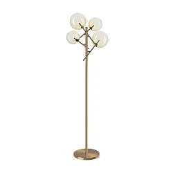 Lampadaire EQUINOXE 4 flammes G4 IP20, ambre 