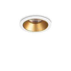 Plafonnier encastré GAME TRIM ROUND 58MM rond, rigide, UGR < 19, commutable IP40/IP20, or, blanche 