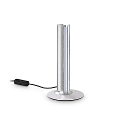 Lampe de table DORICA TL1 lisse, avec interrupteur, avec variateur tactile IP20, acier brossé gradable
