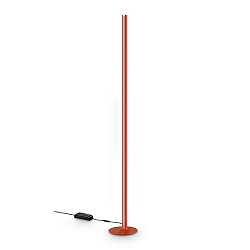 Lampadaire DORICA PT1 à 1 flamme, avec variateur à cordon, nervuré IP20, orange gradable