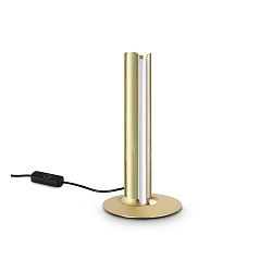 Lampe de table DORICA TL1 lisse, avec interrupteur, avec variateur tactile IP20, laiton brossé gradable