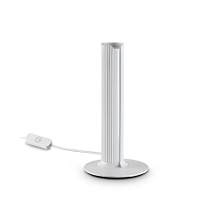 Lampe de table DORICA TL1 avec interrupteur, avec variateur tactile, nervuré IP20, blanc mat gradable