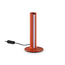 Lampe de table DORICA TL1 avec interrupteur, avec variateur tactile, nervuré IP20, orange gradable