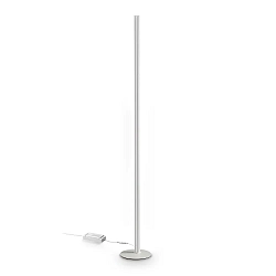 Lampadaire DORICA PT1 à 1 flamme, lisse, avec variateur à cordon IP20, acier brossé gradable