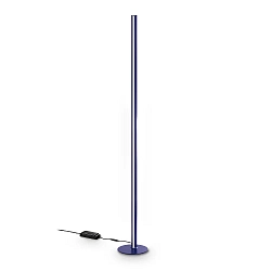 Lampadaire DORICA PT1 à 1 flamme, avec variateur à cordon, nervuré IP20, bleu gradable