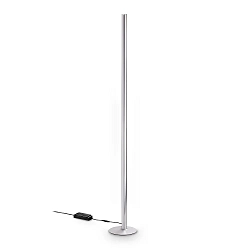 Lampadaire DORICA PT1 à 1 flamme, lisse, avec variateur à cordon IP20, acier brossé gradable