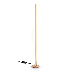Lampadaire DORICA PT1 à 1 flamme, lisse, avec variateur à cordon IP20, cuivre brossé gradable