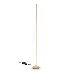Lampadaire DORICA PT1 à 1 flamme, lisse, avec variateur à cordon IP20, laiton brossé gradable