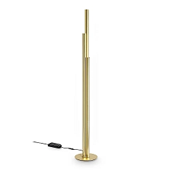 Lampadaire DORICA PT3 3 flammes, lisse, avec variateur à cordon IP20, laiton brossé gradable