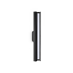 Luminaire mural DORICA AP1 on/off, nervuré IP20, noir mat 