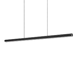 Luminaire à suspension DORICA SP1 D46 / B1400 Bas, à 1 flamme, langue, contrôlable par DALI, nervuré IP20, noir mat gradable