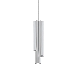 Luminaire à suspension DORICA SP3 D90 Bas, 3 flammes, contrôlable par DALI IP20, blanc mat gradable