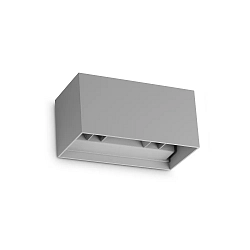 Luminaire mural d'extérieur ATOM UP/DOWN 20CM haut / bas, angulaire, réglable IP54, gris 