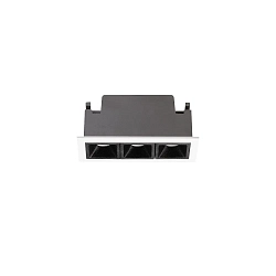 recessed downlight LIKA FI TRIM D11 3 flames, on/off, with trim, UGR < 16 IP20, white matt 