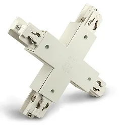 Connecteur en X triphasé CLASSIC, scintillant, blanche