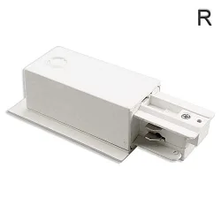 Alimentation triphasé CLASSIC conducteur de protection droit, blanc mat