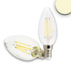 Ampoule à filament forme bougie dimmable E14 4W 350lm 2700K 360° CRI 80-89 gradable