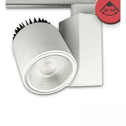 Projecteur triphasé Meat LighT pivotant, rotatif IP20, blanc mat 