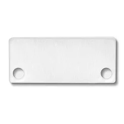 Accessory for SURF24 / DIVE24 FLAT with COVER10 - aluminium endcap EC43 (2 pc.), incl. screws, white RAL 9010