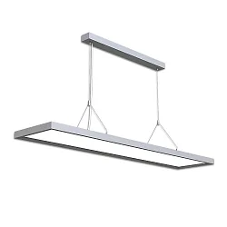 Luminaire à suspension OFFICE PRO IP20, satiné, argent gradable