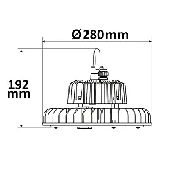 Projecteurs de hall FL dimmable, incassable IP65, noir  gradable