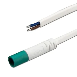 connector plug FEMALE 100CM, 2x0.75 with open cable, 2-pole, green, white