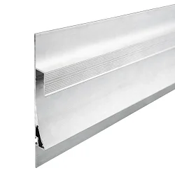 LED drywall lighting profile SINGLE CURVE, indirect lightbeam, for 1 LED-Strip, aluminium, 200cm, anodized aluminium