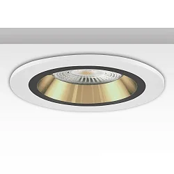 recessed mounting frame Kombi round for GU10 / MR16 Spots, IP20, fixed, excl. socket, aluminium, white / black-gold