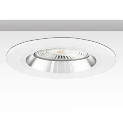 recessed mounting frame Kombi round for GU10 / MR16 Spots, IP20, fixed, excl. socket, aluminium, white / white-silver