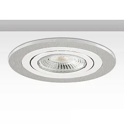 recessed mounting frame Kombi round for GU10 / MR16 Spots, IP20, fixed, excl. socket, aluminium