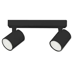 Applique et plafonnier pivotant GU10 IP20, noir mat gradable