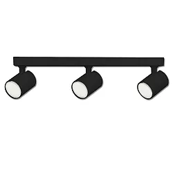 Applique et plafonnier pivotant GU10 IP20, noir mat gradable