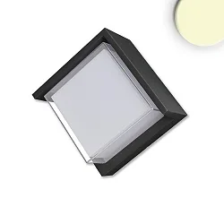 Luminaire mural angulaire, commutable IP54, noir mat 