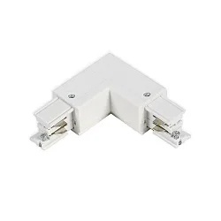 Connecteur en L triphasé SERIE S1 SURFACE conducteur de protection à l'intérieur, conducteur N à l'extérieur, blanc mat