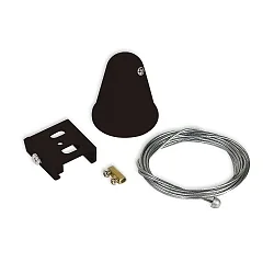 3-phase SERIE S1 - rope suspension 10-200cm with Deckencanopy, black