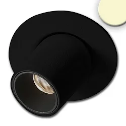 Recessed LED luminaire Pipe MiniAMP, 3W, 24V DC, rotatable and swivelling, dimmable, 3W 3000K 240lm 50°, black