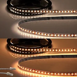 LED CRI919 / 940 MiniAMP Flex strip, 24V, 15W, dynamic white, both sided cable with male plug, 500cm