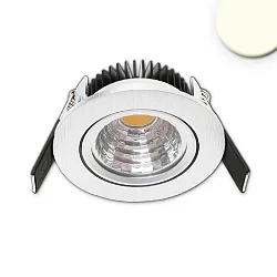 Recessed LED luminaire Sys68 MiniAMP, IP52, Ø 8.3cm, 24V DC, CRi >92, swivelling 30°, dimmable, 5W 2700K 480lm 60°