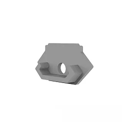 Embout E214 coin intérieur, sans trou pour câble, gris