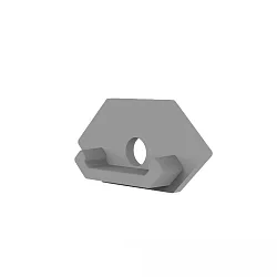 Embout E217 coin extérieur, avec trou pour câble, gris