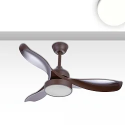 Ventilateur plafonnier 3 WING avec éclairage, avec télécommande IP20, marron 