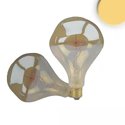 Globe de filament d'ampoule VINTAGE LINE ROUNDBULB A125 UNREGULAR commutable G125 E27 4W 200lm 2200K 360° CRI 85 