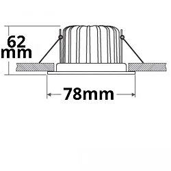 Luminaire d'encastrement mural  SYS-68 MINIAMP rigide IP65, noir  gradable